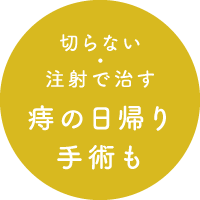 「切らない・注射で治す」痔の日帰り手術も